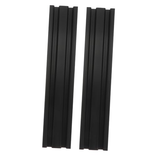LOORGVEL 2 Stück Teiliges Aluminiumprofil Extrusionsprofil Eloxiert Schwarz Linearer Schienenrahmen Drucker Cnc maschinenrahmen Hochfest Verschleißfest von LOORGVEL