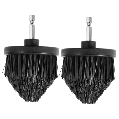 LOORGVEL 2 Stück Teiliges Bohrmaschinen Schwarz Reinigungsbürste für Schwer Erreichbare Ecken Bad Küche Fliesen Waschbecken Toiletten von LOORGVEL
