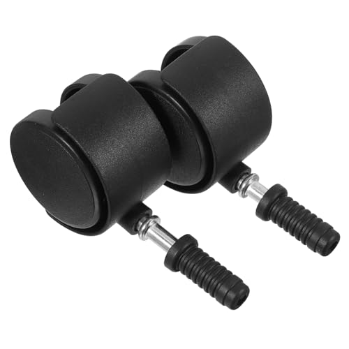 LOORGVEL 2 Stück Teiliges Bürostuhl Ersatz rad Doppelrolle mit Stift Kompatibel mit Möbeln und Rollstühlen Stabile Lenkrollen für Teppich Fliesen Leicht Installierbar und Austauschbar von LOORGVEL