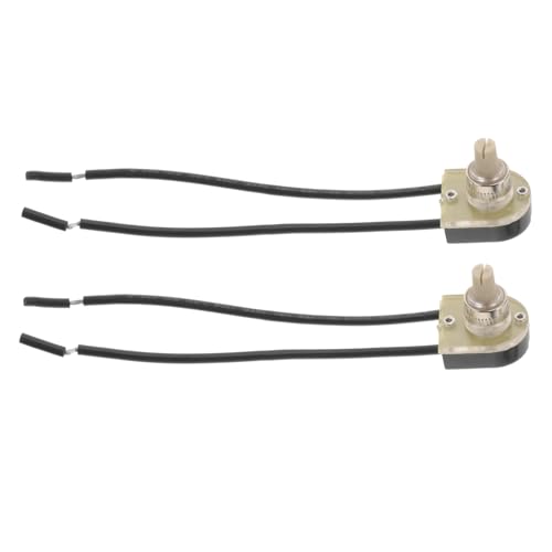 LOORGVEL 2 Stück Teiliges Dreh kippschalter für Schreibtischlampen Drehknopfschalter aus Robustem Bakelit und Kompatibel mit Zwei draht tischlampen Einfach Einstellbar für Lichtwinkel und von LOORGVEL