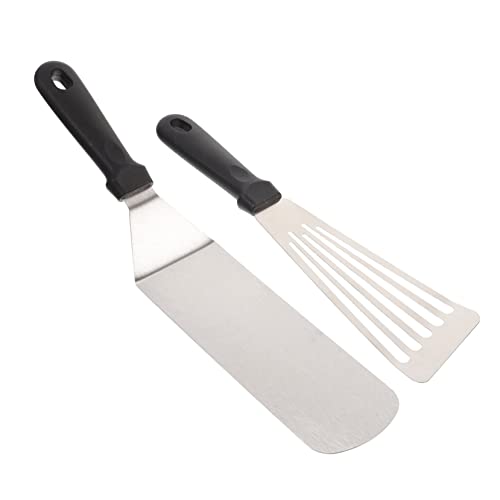 LOORGVEL 2 Stück Teiliges Edelstahl Grillspachtel Leicht Rostfrei Multifunktional für Steak BBQ Pizza Pfannenwender Geeignet Komfortabler Griff Einfache Reinigung für Küche Restaurant LOORGVEL 2 Stück Teiliges Edelstahl Grillspachtel Leicht Rostfrei Multifunktional für Steak BBQ Pizza Pfannenwender Geeignet Komfortabler Griff Einfache Reinigung für Küche Restaurant von LOORGVEL