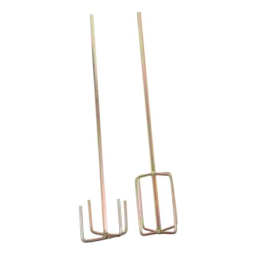 LOORGVEL 2 Stück Teiliges Elektromischer Rührstäbe aus Hochwertigem Stahl Rostfrei und Langlebig Sechseckiger Griff für Bohrmaschinen zum Mischen von Farbe Putz Epoxidharz und Mörtel von LOORGVEL