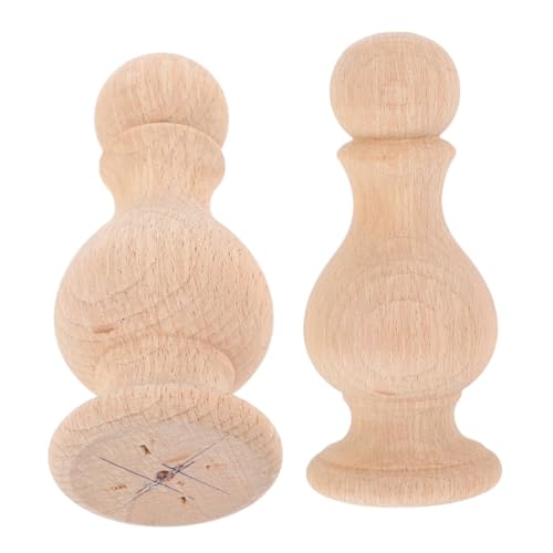 LOORGVEL 2 Stück Teiliges Endkappen für Möbel Handgeschnitzte Unlackierte Ball Finials Dekorative Säulenaufsätze für Treppen Zäune und DIY Bastelprojekte Rustikaler Wohnaccessoire LOORGVEL 2 Stück Teiliges Endkappen für Möbel Handgeschnitzte Unlackierte Ball Finials Dekorative Säulenaufsätze für Treppen Zäune und DIY Bastelprojekte Rustikaler Wohnaccessoire von LOORGVEL