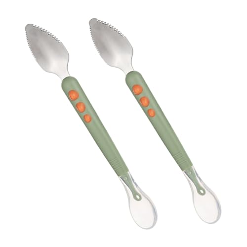 LOORGVEL 2 Stück Teiliges Fruchtpüree Schaber Löffel aus und Edelstahl Vielseitig Einsetzbar zum Füttern und Schaben von Babybrei Frei Leicht zu Reinigen für Junge Mädchen und Kleinkinder LOORGVEL 2 Stück Teiliges Fruchtpüree Schaber Löffel aus und Edelstahl Vielseitig Einsetzbar zum Füttern und Schaben von Babybrei Frei Leicht zu Reinigen für Junge Mädchen und Kleinkinder von LOORGVEL