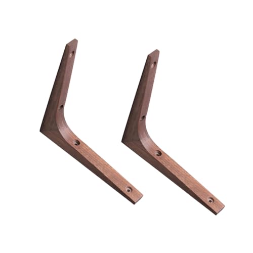 LOORGVEL 2 Stück Teiliges Holzregalhalterung Robuste Wandregalhalter Eckwinkel Regalträger für Sichere Wandmontage und Dekorative Innenraumgestaltung von LOORGVEL