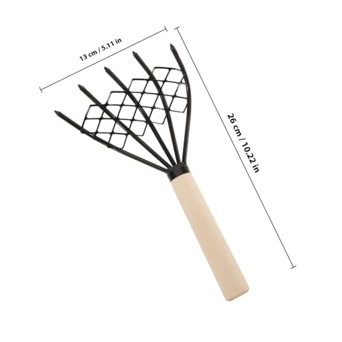 LOORGVEL 2 Stück Teiliges Kohlenstoffstahl strandrechen Netz Langlebig und Verformungsbeständig Holzgriff für Komfortable Handhabung Vielseitig Einsetzbar zum Austauchen von Muscheln und von LOORGVEL