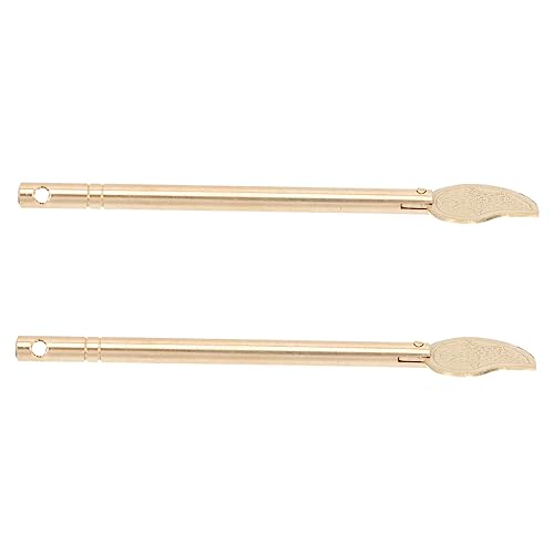 LOORGVEL 2 Stück Teiliges Schrankschloss Retro Blattförmiger Bronze Bolzenriegel für Schranktüren Möbel Kommoden Vintage Stil Robust und Dekorativ Geeignet für Holzschränke von LOORGVEL