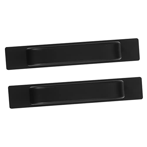 LOORGVEL 2 Stück Teiliges Selbstklebende Möbelgriffe aus Aluminiumlegierung Rostfrei Ergonomisch Geformt für Schrank und Schiebetüren Einfache Montage ohne Bohren Langlebig und von LOORGVEL