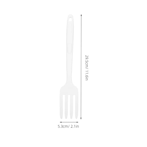 LOORGVEL 2 Stück Teiliges Silikon Kochgabeln mit Langem Griff Hitzebeständig Rutschfest Vielseitig für Pasta Nudeln Rühren und Servieren Küche von LOORGVEL