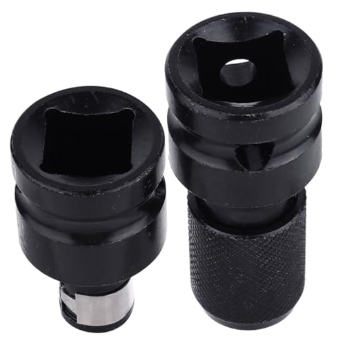 LOORGVEL 2 Stück Teiliges Steckschlüssel Adapter aus Vanadiusstahl Schnellspann Bohrfutter Einsatz mit Federstahlkugel Langlebiger Sechskant Bohrmaschinen und Schlagschrauber Umwandler von LOORGVEL