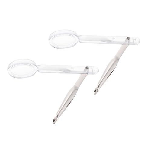 LOORGVEL 2 Stück Teiliges Tragbares Handlupe Pinzette Vergrößerung Multifunktionales Reparaturwerkzeug aus Robustem Metall und Klarem Glas für Präzises Entfernen von Splittern und Feinen LOORGVEL 2 Stück Teiliges Tragbares Handlupe Pinzette Vergrößerung Multifunktionales Reparaturwerkzeug aus Robustem Metall und Klarem Glas für Präzises Entfernen von Splittern und Feinen von LOORGVEL