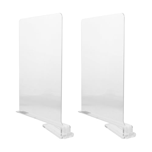 LOORGVEL 2 Stück Teiliges Transparentes Abs Regaltrenner ohne Bohren Multifunktionaler Schrank Küchenschubladenteiler mit Abgerundeten Ecken für Sichere Aufbewahrung und Organisation von LOORGVEL