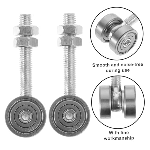 LOORGVEL 2 Stück Teiliges Trolley Ersatzrollen aus Verzinktem Eisen mit Doppelrollen Korrosionsbeständig für Schiebetüren und Laufrollen Traglast Einfache Montage Geeignet für Strut von LOORGVEL