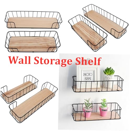 LOORGVEL 2 Stück Teiliges Wandregal Schwarzem Metall ohne Bohren Kleine und Große Platzsparendes Aufbewahrungsregal für Küche Bad Wohnzimmer Vielseitiger Organizer für Dekoration und LOORGVEL 2 Stück Teiliges Wandregal Schwarzem Metall ohne Bohren Kleine und Große Platzsparendes Aufbewahrungsregal für Küche Bad Wohnzimmer Vielseitiger Organizer für Dekoration und von LOORGVEL