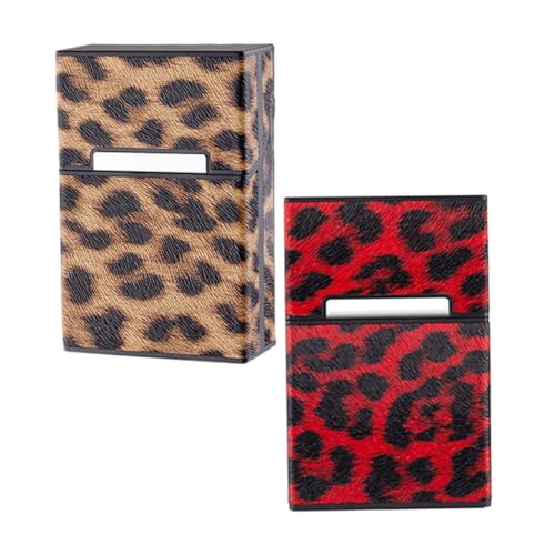 LOORGVEL 2 Stück Tragbare Zigarettenbox Schutzhüllen Leopardmuster Kapazität Weiche Klappdeckel Abdeckung Gelb Rot Leicht zu Tragen Wiederverwendbar Robust für Outdoor Rauchutensilien LOORGVEL 2 Stück Tragbare Zigarettenbox Schutzhüllen Leopardmuster Kapazität Weiche Klappdeckel Abdeckung Gelb Rot Leicht zu Tragen Wiederverwendbar Robust für Outdoor Rauchutensilien von LOORGVEL