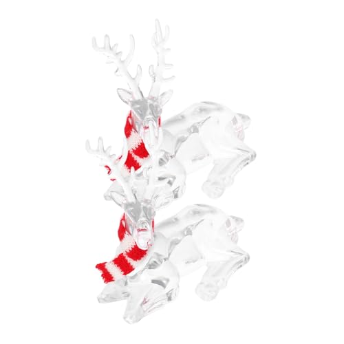 LOORGVEL 2 Stück Transparente Rentier Deko mit Glänzendem Finish Leichte Hängende Hirschfiguren für Weihnachtsbaum Tisch und Fenster Festliche Party-Dekoration für Weihnachten LOORGVEL 2 Stück Transparente Rentier Deko mit Glänzendem Finish Leichte Hängende Hirschfiguren für Weihnachtsbaum Tisch und Fenster Festliche Party-Dekoration für Weihnachten von LOORGVEL
