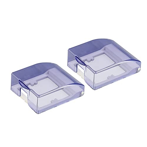 LOORGVEL 2 Stück Transparente Steckdosenschutz Abdeckung Spritzwassergeschützt für Badezimmer Küche Indoor Schutzgehäuse Vielseitig Einsetzbar Einfache Montage von LOORGVEL