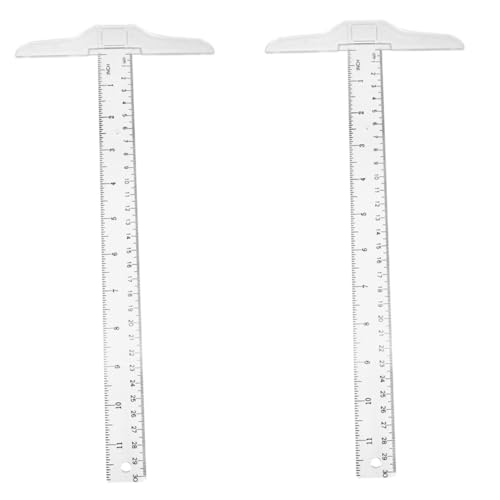 LOORGVEL 2 Stück Transparente T Form Lineale mit Präziser und Zollskala Professionelles Zeichenwerkzeug für Schüler Architekten und Künstler Vielseitig für Schule Büro und Zuhause LOORGVEL 2 Stück Transparente T Form Lineale mit Präziser und Zollskala Professionelles Zeichenwerkzeug für Schüler Architekten und Künstler Vielseitig für Schule Büro und Zuhause von LOORGVEL