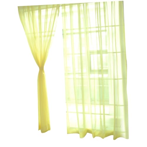 LOORGVEL 2 Stück Transparente Tüllvorhänge Teilig mit Stangentasche Lichtdurchlässiger Fenster Blickschutz für Wohnzimmer Schlafzimmer Esszimmer Gardinen mit Feiner Textur von LOORGVEL