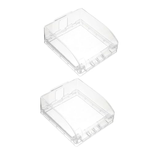 LOORGVEL 2 Stück Wasserdichte Transparente Türgong Abdeckung Wetterfester Türklingel Schutz für Außenbereich Regenfeste Schutzhülle für Türklingel und Zugangskontrollgeräte von LOORGVEL