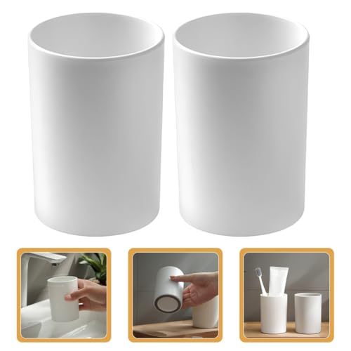 LOORGVEL 2 Stück Zahnbürstenbecher aus Bruchsicherem Wiederverwendbarem Pp Material Leicht zu Reinigen Großer Fassungsvermögen für Badezimmer und Mundpflege Alltag LOORGVEL 2 Stück Zahnbürstenbecher aus Bruchsicherem Wiederverwendbarem Pp Material Leicht zu Reinigen Großer Fassungsvermögen für Badezimmer und Mundpflege Alltag von LOORGVEL