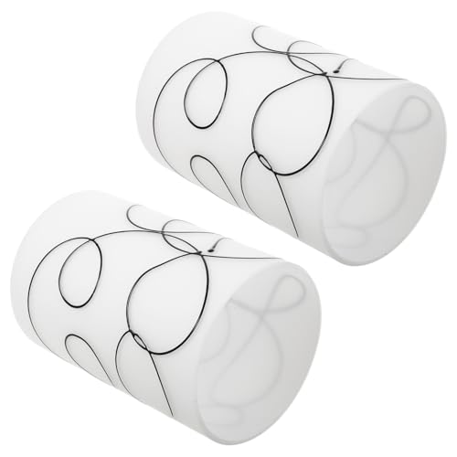 LOORGVEL 2 Stück Zylindrische Lampenschirme aus Glas Moderner Stil Langlebige Pendelleuchten abdeckung Geeignet für Kleine Hängelampen Wandlampen und Kronleuchter Transparent Installieren von LOORGVEL