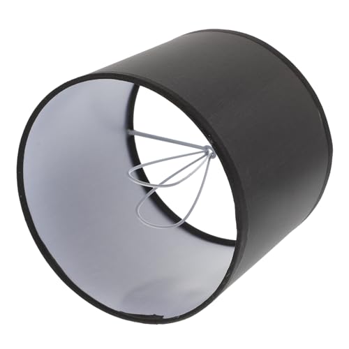 LOORGVEL 2 Stück Zylindrischer Lampenschirm aus Schwarzem Leinenstoff Teiliges Weicher Lichtfilter Einfacher Moderner Stil Passend für Tischleuchte und Stehlampe Leicht zu Montieren für von LOORGVEL