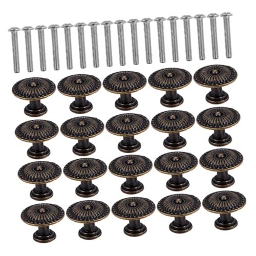 LOORGVEL 20 Sätze Teiliges Runde Vintage Schrankgriffe aus Langlebiger Legierung Retro Schmuckkasten und Möbelschubladenknöpfe Einfache Montage Vielseitig für Schränke und Geeignet LOORGVEL 20 Sätze Teiliges Runde Vintage Schrankgriffe aus Langlebiger Legierung Retro Schmuckkasten und Möbelschubladenknöpfe Einfache Montage Vielseitig für Schränke und Geeignet von LOORGVEL
