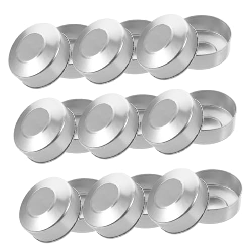 LOORGVEL 20 Stück Aluminium Teelichtbecher Leere Kerzengläser für DIY Kerzenherstellung Stabile Kerzenschalen mit Polierter Oberfläche Langlebige Kerzenbehälter für Party Hochzeit von LOORGVEL