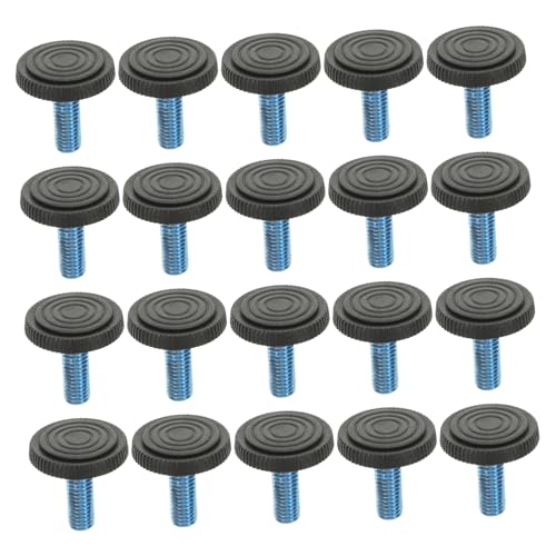 LOORGVEL 20 Stück Höhenverstellung der Tischbeine Verstellbare Tischbeine Tischbein Nivellierer einstellbar Nivellierung Extender Tischbeinnivellierer Beinausgleicher Eisen Black von LOORGVEL