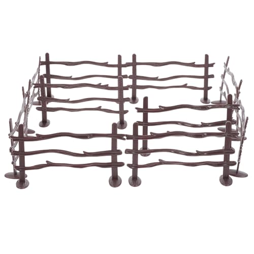LOORGVEL 20 Stück Mini Kunststoff Farmzaun Set Simulation Zaun für DIY Garten Micro Landschaft Robustes Material für Kreative Farm Modelle und Pädagogisches von LOORGVEL