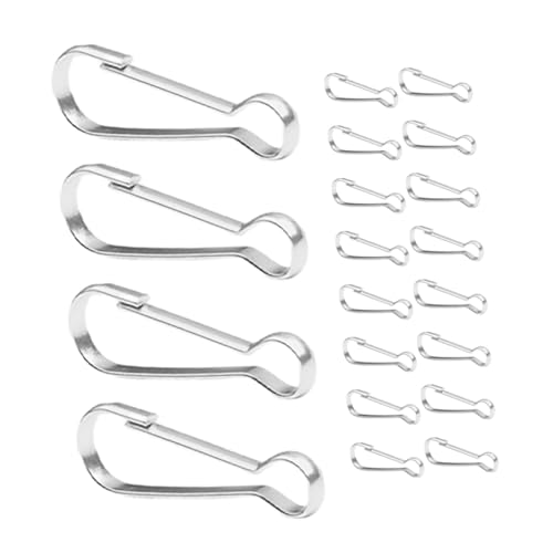 LOORGVEL 20 Stück Teiliges Edelstahl Fahnenmast Clips mit Spannhaken Schnapphaken Wiederverwendbare Robuste Flaggenhalter für Innen und Außenbereich Langlebige Metallhaken für Sichere LOORGVEL 20 Stück Teiliges Edelstahl Fahnenmast Clips mit Spannhaken Schnapphaken Wiederverwendbare Robuste Flaggenhalter für Innen und Außenbereich Langlebige Metallhaken für Sichere von LOORGVEL