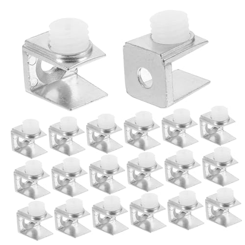 LOORGVEL 20 Stück Teiliges Glashalter aus Langlebiger Zinklegierung Einfache Montage Stabile Befestigung für Glasregale als Duschglas und Spiegelhalter Geeignet für Badezimmer und LOORGVEL 20 Stück Teiliges Glashalter aus Langlebiger Zinklegierung Einfache Montage Stabile Befestigung für Glasregale als Duschglas und Spiegelhalter Geeignet für Badezimmer und von LOORGVEL