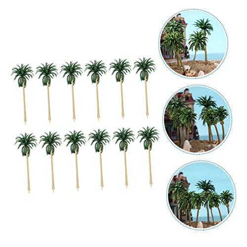 LOORGVEL 20 Stück Teiliges Micro Landscape Ornament Hohe Künstliche Kokosnussbäume Leichtes Detailreiches Modell für DIY Garten Sandkasten Dekor Langlebiges Baum mikrolandschaftsmodell von LOORGVEL