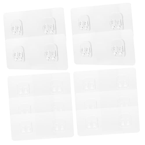 LOORGVEL 20 Stück Teiliges Transparentes Selbstklebendes Duschregal mit Starker Haftung ohne Bohren für Bad und Küche Einfache Montage Geeignet für Fliesen Glas und Glatte Oberflächen von LOORGVEL