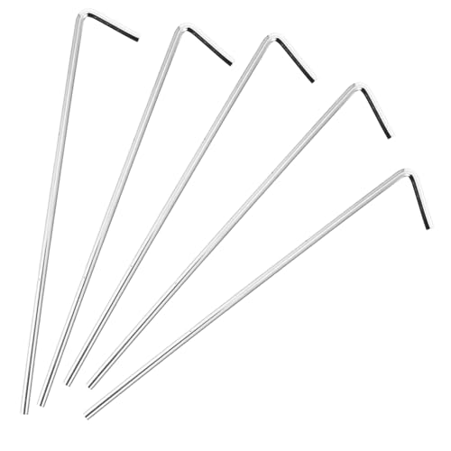 LOORGVEL 20 Stück Teiliges Zeltheringe Form Verzinkte Erdankernägel Robust Rostfrei für Camping Wandern Fußballplatz und Outdoor Zeltnägel Zubehör von LOORGVEL