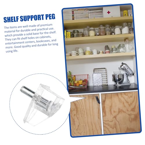 LOORGVEL 20 Stück Transparente Regalbodenträger aus Kunststoff Stabile Regaleinsatz Stifte für Schrank Vitrinen Küchenschränke und Bücherregale Langlebige Regalstützstifte LOORGVEL 20 Stück Transparente Regalbodenträger aus Kunststoff Stabile Regaleinsatz Stifte für Schrank Vitrinen Küchenschränke und Bücherregale Langlebige Regalstützstifte von LOORGVEL