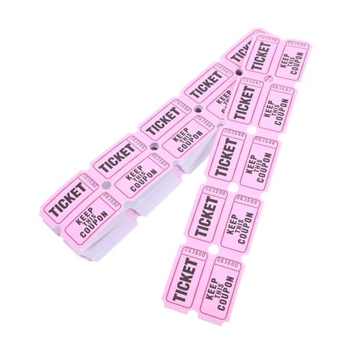 LOORGVEL 200 Stück Lose Rolle Rosa Nummerierte Tickets für Veranstaltungen Vielseitig Einsetzbar für Karneval Feier Klassenbelohnung Einfach zu Verteilen und Handlich LOORGVEL 200 Stück Lose Rolle Rosa Nummerierte Tickets für Veranstaltungen Vielseitig Einsetzbar für Karneval Feier Klassenbelohnung Einfach zu Verteilen und Handlich von LOORGVEL