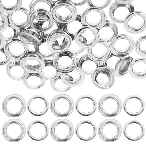 LOORGVEL 200 Stück Teiliges Grommet Kit aus Langlebiger Legierung Innendurchmesser Polierte Ösen für DIY näh Outdoor projekte Vielseitig Einsetzbar für Vorhänge Planen Sonnensegel und von LOORGVEL