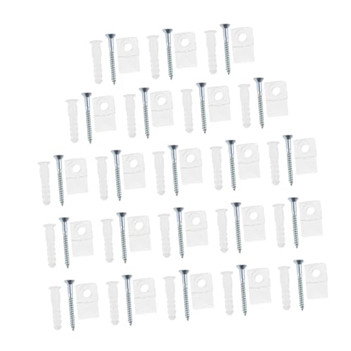 LOORGVEL 22 Sätze Teiliges Transparente Spiegelhalter Clips aus Kunststoff mit Schrauben Einfache Montage Kratzfest Schützende Halterung für Spiegelbefestigung im Bad und Wohnbereich LOORGVEL 22 Sätze Teiliges Transparente Spiegelhalter Clips aus Kunststoff mit Schrauben Einfache Montage Kratzfest Schützende Halterung für Spiegelbefestigung im Bad und Wohnbereich von LOORGVEL