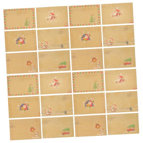LOORGVEL 24 Stück Vintage Kraftpapier Umschläge für Einladungen und Grußkarten Passende für Weihnachts und Festtagsbriefe Stilvolle Retro Briefumschläge ohne Fenster für Hochzeit und von LOORGVEL