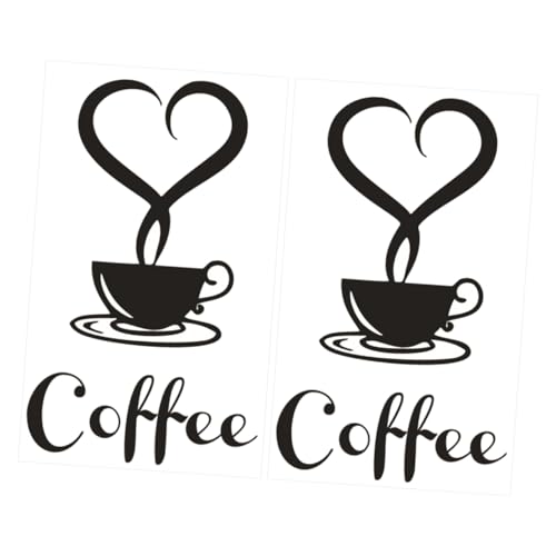 LOORGVEL 2Blätter Wandaufkleber Teiliges Abnehmbar Wasserdichtes PVC Material für Küchen und Cafés Hinterlassen Rückstände Einfach zu Entfernen von LOORGVEL