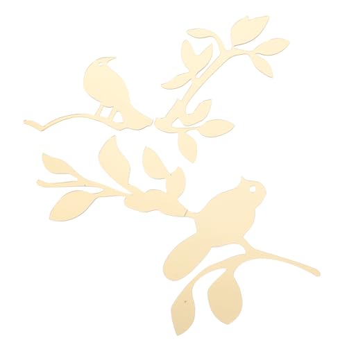 LOORGVEL 2Stücke Goldene Vogelblatt Wandaufkleber Wandtattoo für Heimdekoration Selbstklebend und Leicht Abziehbar für Wohnzimmer und Kinderzimmer LOORGVEL 2Stücke Goldene Vogelblatt Wandaufkleber Wandtattoo für Heimdekoration Selbstklebend und Leicht Abziehbar für Wohnzimmer und Kinderzimmer von LOORGVEL