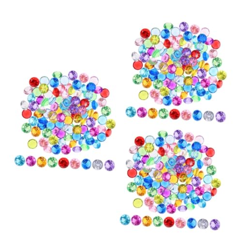 LOORGVEL 3 Sätze Bunte Kristall Diamanten Mix Simulation Deko Steine Für Tisch Vasen Basteln Hochzeit Party 100 Stück * 3 von LOORGVEL