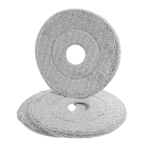 LOORGVEL 3 Stück Baumwoll Mop Ersatzköpfe Hochsaugfähig Waschbar Mikrofaser Mopp Pads für Haushalt Bodenreinigung Geeignet für Parkett Fliesen Marmor Wischmopp Zubehör von LOORGVEL