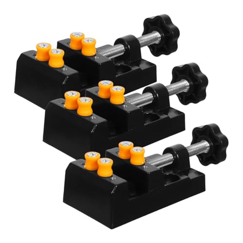 LOORGVEL 3 Stück Multifunktionaler Befestigungsclip Mini-Tischschraubstock Desktop -Arbeitsklemme kleiner Tisch -Top -Schraubstock Mini-Schraubstockklemme Aluminiumlegierung Schwarz von LOORGVEL