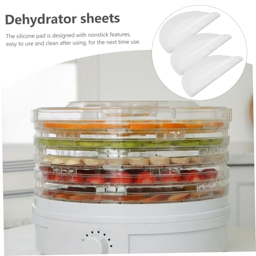 LOORGVEL 3 Stück Runde Silikon dehydrator matten Wiederverwendbare Antihaftbeschichtete Dörrfolie für Obst Gemüse Fleisch und Beef Jerky Passend für Gängige Dörrautomaten von LOORGVEL