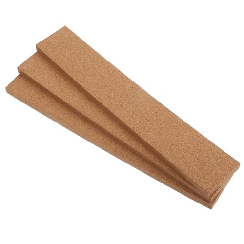 LOORGVEL 3 Stück Selbstklebende Korkstreifen Teilig Dicke Korkleisten für Wanddekoration Büro Memo Pinnwand Wiederverwendbar Robust Naturfarben von LOORGVEL