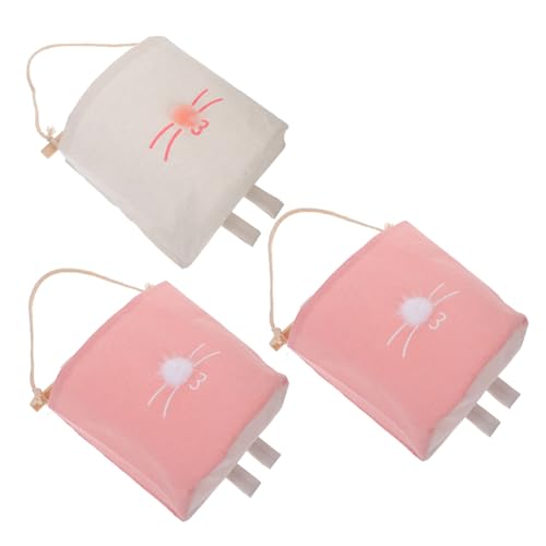 LOORGVEL 3 Stück Teiliges Abnehmbares Hänge Organizer aus Baumwoll Leinen mit Wasserabweisender Beschichtung Vielseitig für Wand Tür und Kleiderschrank zur Ordentlichen Zufällige Farbe von LOORGVEL