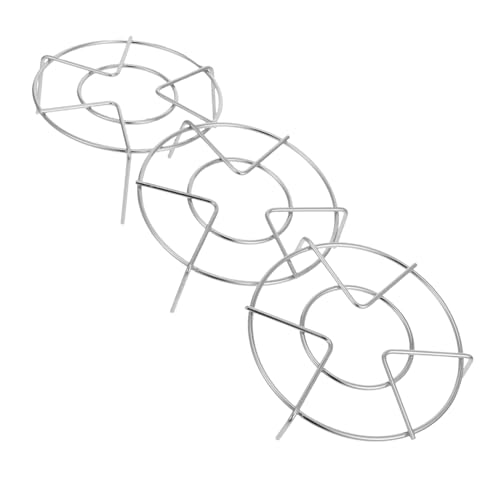 LOORGVEL 3 Stück Teiliges Edelstahl Dampfgarer Gestell Durchmesser Stabiles Dreibein Dampfeinsatz Einsatz für Elektro Schnellkochtopf Wokständer Platzsparend Robust Langlebig von LOORGVEL